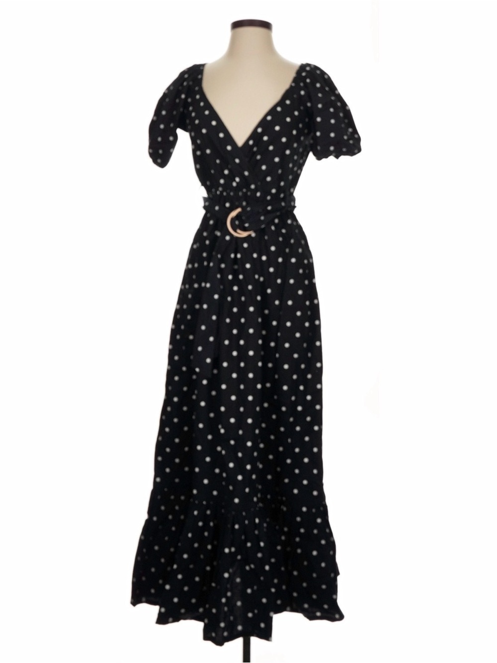 Lusana Cynthia Polka Dot Dress